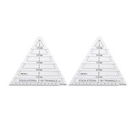 Abaodam Regla Acrílica para Patchwork 60° Triángulo Equilátero, Set 2 Unidades, Plantilla de Acolchado Transparente para Costura y Manualidades, Regla de Corte Precisa para DIY