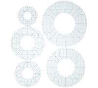 Abaodam Regla de Patchwork Acrílica Ligera y Antideslizante, 5 Piezas de Plantillas para Costura y Acolchado, Herramienta Adecuado para Pintura y Bordado