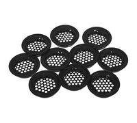 Abaodam Rejilla de Ventilación Redonda Negra de Acero Inoxidable Resistente Corrosión y Oxidación para Armarios y Congeladores, Paquete de 10 Unidades