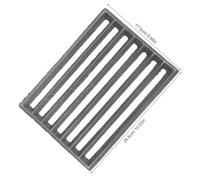 Abaodam Rejilla Rectangular de Hierro Fundido Resistente para Barbacoa y Fogón Superficie Amplia para Cocinar al Aire para Camping y Fiestas el Jardín