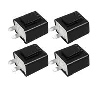 Abaodam Relé Intermitente LED Ajustable 12 V para Motocicleta, Control de Velocidad Regulable, 4 Piezas, Relé Electrónico de Señal para Luces LED Negro, Accesorios para Motos