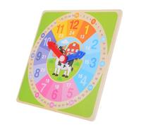 Abaodam Reloj De Aprendizaje Infantil De Madera para Enseñar La Juguete Cognitivo De Matemáticas Desarrollo