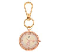 Abaodam Reloj de Bolsillo para Enfermera Hebilla y Llavero Silencioso Tamaño Compacto Color Blanco Platino Accesorio Práctico para Profesionales Salud