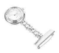Abaodam Reloj de Enfermera de Bolsillo Gemas Esfera Grande Clip Seguro Color Plateado Reloj Colgante para Personal Médico y Estudiantes Accesorio Médico Funcional