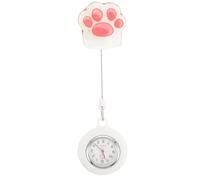 Abaodam Reloj de Enfermera Electrónico Telescópico para Mujer Reloj de Bolsillo Colgante Blanco 106 Diseño Retráctil Práctico para Uso Médico y Hospitalario