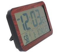 Abaodam Reloj Digital de Pared y sobremesa Negro con Calendario perpetuo, Temperatura y Humedad para hogar y Oficina