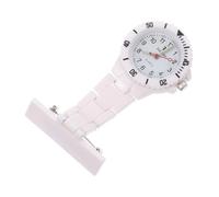 Abaodam Reloj Enfermera de Silicona Blanco con Pinza Reloj Bolsillo Profesional para Mujeres Diseño Moderno y Dial para Uso