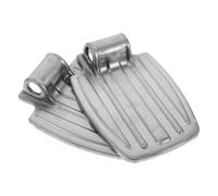 Abaodam Reposapiés para Sillas de Ruedas de Alta Resistencia en Hierro Plata, Par Ergonómico Estabilidad Mejorada para Uso Doméstico y Residencial