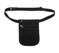 Abaodam Riñonera Negra Multiusos para Enfermera Cinturón Portaherramientas de Tela Oxford Resistente Bolso Bandolera Pequeño Múltiples Bolsillos para Uso Médico y Peluquería Canina