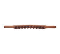 Abaodam Rodillo de Masaje Muscular de Madera Cuentas Carbónicas 31, Bastón Portátil para Automasaje Corporal, Herramienta Gua Sha para Espalda, Pies y Abdomen, Uso en Bienestar