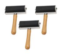 Abaodam Rodillos de Tinta para Impresión 3 Piezas Tamaño Pequeño Rodillo Brayer de Goma Aplicación Suave para Grabado Artístico y Proyectos de Estampación Bricolaje