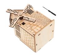 Abaodam Rompecabezas de Madera 3D para Niños, Tamaño Mediano, Caja de Música Molino de Viento, Educativo y Creativo, Juego de Ensamblaje DIY para Obsequio de Cumpleaños