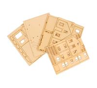 Abaodam Rompecabezas De Madera De Casa De Ensamblaje Kit De Bricolaje para Juguetes Educativos Casa De Escritorio Material De Madera De Muñecas