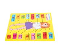 Abaodam Rompecabezas de Madera del Cuerpo Humano, Tabla Didáctica Infantil Clavijas, Juego Educativo de Aprendizaje Corporal en Español, Herramienta Cognitiva para Pequeños