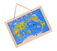 Abaodam Rompecabezas de Mapas de Madera Mapa del Mundo China Juego Educativo para Desarrollo Cognitivo y Aprendizaje Geográfico Interactivo