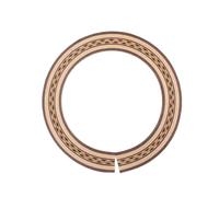 Abaodam Roseta de Madera para Boca de Guitarra Acústica en Color Amarillo Diseño Ondulado Accesorio para Guitarra Clásica Accesorio Único para Personalizar Gxb04