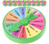 Abaodam Rueda de Castigo Giratoria Compacta 6.5 Cm para Juego de Fiesta, Juego de Broma para Adultos y Niños, Accesorio Portátil para Rifas y Entretenimiento, Pack de 10 Piezas