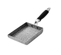 Abaodam Sartén Rectangular Japonesa Base Plana y Conducción Rápida y Uniforme Aleación de Aluminio para Tortillas y Huevos para Cocina y Freír