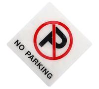 Abaodam Señal de Acrílico de No Estacionar 15x15 Cm Fácil de Transportar para Lugares Privados y Centros Comerciales Aviso de Prohibición de Estacionamiento