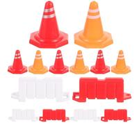 Abaodam Señales de Tráfico Juguete 40 Piezas, Barricadas y Vallas en Miniatura, Material Abs Seguro y Ligero, para Juego Educativo Infantil y Aprendizaje de Seguridad Vial