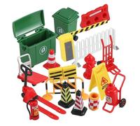 Abaodam Señales y Barricadas de Tráfico Miniatura para Enseñanza Modelo de Infraestructura Vial para Aulas y Mesas de Arena Juguetes Educativos y Decoración Temática