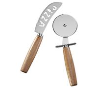 Abaodam Set de 2 Cortadores de Pizza de Acero Inoxidable Rueda Giratoria y Mango Ergonómico para Cocina y Horneado de Pizza