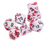 Abaodam Set de 7 Dados para Juegos de rol, Accesorios Gamer Diseño Salpicado, Acrílicos Duraderos y Reutilizables para Fiestas y Partidas Amigos