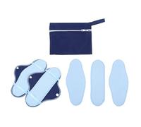 Abaodam Set de 8 compresas reutilizables de polar fleece, lavables, con botón, para maternidad y flujo menstrual, protección cómoda día y noche