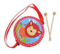 Abaodam Set de Batería Didáctica para Niños con Instrumento de Percusión de Mano Rojo, Compacto y Fácil de Sostener y Tocar para Celebraciones y Práctica Musical