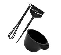 Abaodam Set de Herramientas para Teñir Cabello Profesional 3 Piezas Negro, Incluye Cepillo para Teñir, Tazón para Mezclar Tinte y Varilla Mezcladora, para Salón y Uso Reutilizable