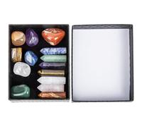 Abaodam Set de Pilares de Cristal Natural para Yoga y Spa Piedras Chakras, Masaje para Manos Circulación Sanguínea en Tonos Pastel