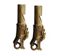 Abaodam Silbato De Cobre Cabeza De Dragón 2 Unidades Silbato De Emergencia Portátil Para Actividades Al Aire Libre Como Camping Senderismo y Deportes Seguridad