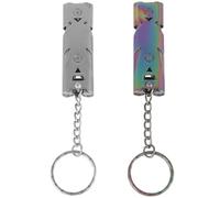 Abaodam Silbato Portátil de Acero Inoxidable para Adiestramiento Canino y Palomas, Ligero y Resistente, Adecuado para Entrenamiento y Comunicación Efectiva, Pack de 2 Unidades