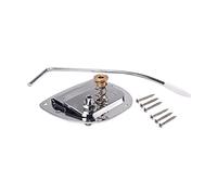Abaodam Sistema de Trémolo para Guitarra Eléctrica Puente Trasero Ajustable Repuesto para Guitarra Jazz Diseño Top Loading Compatible con Mustang Color Plata Material Duradero