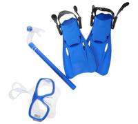 Abaodam Snorkel Antifugas Equipo de Seguridad y Aletas Ligeras de PVC para Azul para Buceo de Buceo Profesional Exploración Submarina y Natación Cómoda