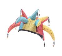 Abaodam Sombrero de Bufón Campana para Halloween, Talla Única, Colorido Lentejuelas, Accesorio para Cosplay y Fiestas de Carnaval, Disfraz de Payaso Unisex para Actuaciones y Decoraciones