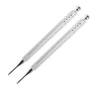 Abaodam Sondas de Masaje Pack de 2 Piezas de Acero Inoxidable para Puntos Auriculares Herramientas de Acupresión Multifuncionales Plata para Cuello y Orejas