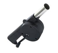 Abaodam Soplador de Mano Portátil para Barbacoa Manivela, Ventilador Compacto y Ligero de Metal y Plástico para Camping y Picnic, Adecuado para Encender Carbón Rápido