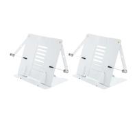 Abaodam Soporte de Lectura Ajustable para Escritorio, 2 Piezas de Metal de Color Claro, Estante para Libros y Puesto de Lectura para Estudiantes Hogar