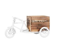 Abaodam Soporte de Madera para Macetas Diseño de Triciclo, Estilo Rústico | Plástico y Madera, Fácil Limpieza, para Ventanas, Hogares Pequeños, Plantas y Flores, Decoración Discreta