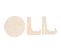 Abaodam Soporte de Madera para Pulsera de Nacimiento con Placa Redonda Grabada Soporte Estable para Hospital y Anuncio de Llegada de Recuerdo Conmemorativo para Recién Nacidos para