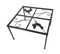 Abaodam Soporte de Metal para Comedero de Pollos Cuadrada Resistente y Duradera para Cría de Aves de Corral Interiores y Exteriores Instalación y para Bebederos y Comederos de Gallinas