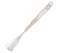 Abaodam Soporte de Pared para Guitarra de 95 Cm Tejido a Mano en Macramé de Cuerda de Algodón, Percha Rústica para Guitarra Acústica y Eléctrica, Accesorio Adecuado para Colgar y Decorar