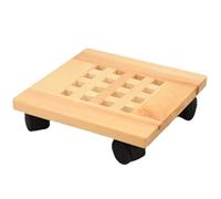 Abaodam Soporte Estable con Ruedas Base, para Macetas de Madera | Montaje Sencillo, Estructura con Puntos de Apoyo, Adecuado para Salón y Pasillos, Soporte Móvil