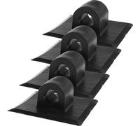 Abaodam Soporte Fijo de Motor para Kayak Inflable, Clip de Montaje Cuadrado Negro, Juego de 4 Piezas, Accesorio Resistente para Deportes Acuáticos y Pesca en Bote