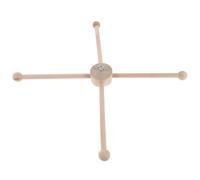Abaodam Soporte para Carillón de Viento de Madera Kit de Bricolaje, Colgador Redondo para Móvil de Ñiño, Accesorio para Habitación Infantil, Montaje sin Herramientas