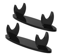 Abaodam Soporte para Flauta de Acrílico Estable 2 Piezas Expositor para Instrumentos de Viento Madera Soporte para Flauta y Piccolo de Escritorio Adecuado para Músicos y Aulas