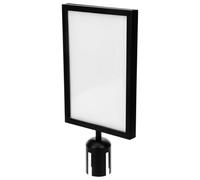 Abaodam Soporte para Letrero de Puntal A3 Negro Vertical Marco Resistente para Control de Multitudes, Poste Separador Diseño Retráctil, Adecuado para Aeropuertos y Oficinas