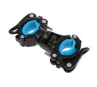 Abaodam Soporte para Linterna de Bicicleta Azul Doble Cierre Rápido Portalámparas para Ciclismo Accesorio Resistente y Compacto para Luz Frontal de Montaña