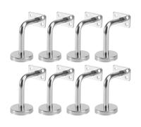 Abaodam Soporte para Pasamanos de Escalera 8 Piezas Estructura Modular de Acero Inoxidable Plata y Soporte Fuerte para Escaleras Interiores en Entornos Residenciales